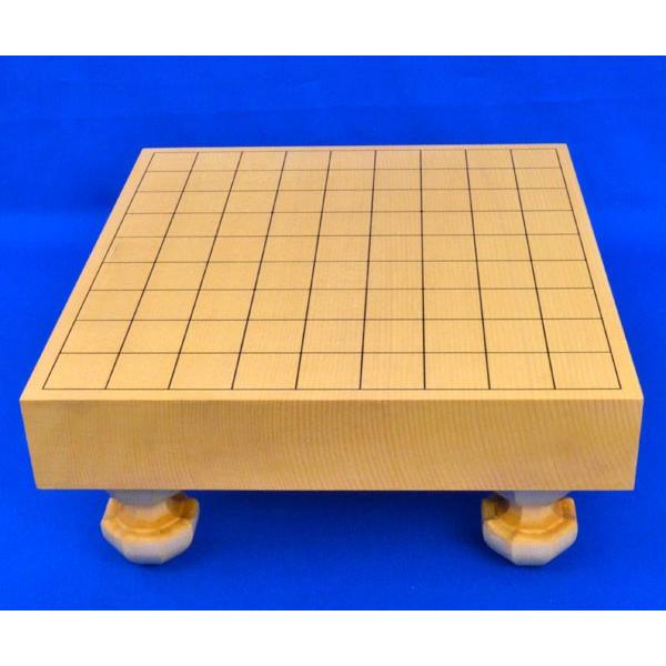 将棋セット 新かや2寸一枚板足付将棋盤セット(木製将棋駒白椿上彫駒