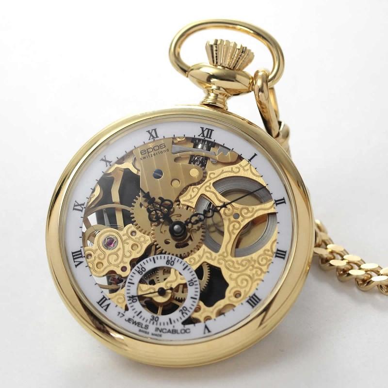 エポス Epos 懐中時計スケルトン 03gp 正規輸入品 懐中時計 03gp ファッション Bef 腕時計