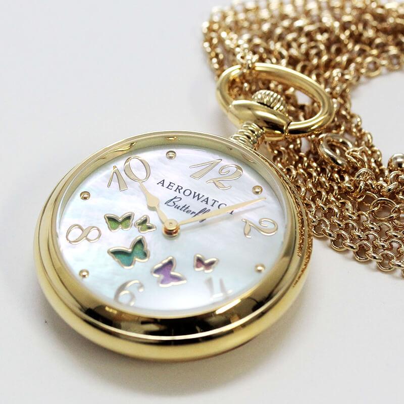 AERO(アエロ) ペンダントウォッチ BUTTERFLY/バタフライ クォーツ 44825JA02 懐中時計 正規輸入品