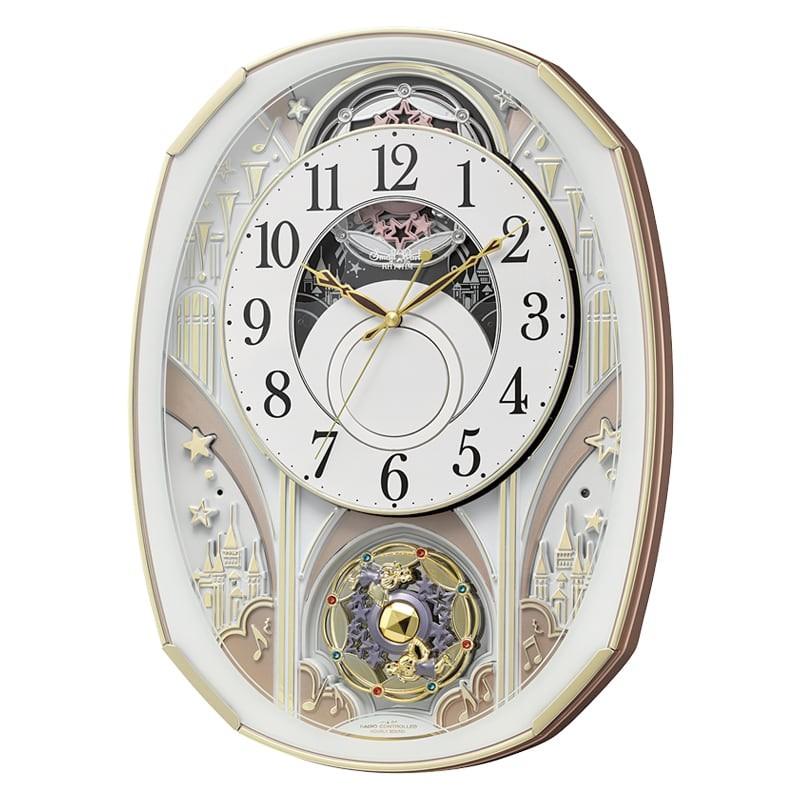 美品　電波掛時計 からくり 4MN551RH スモールワールド　リズム RHYTHM リズム SmallWorld 電波からくり掛け時計 スモール