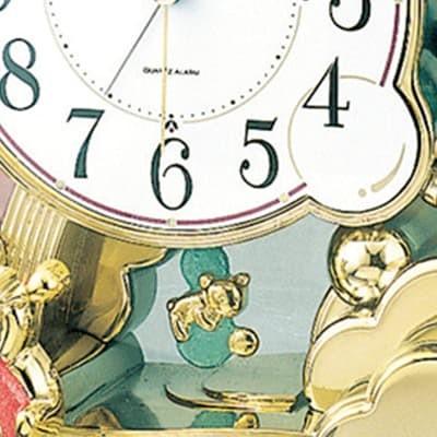 金杯　掛時計　茶の間セット 電波 ステップ秒針 置き掛け兼用時計 フォーレ(ホワイト