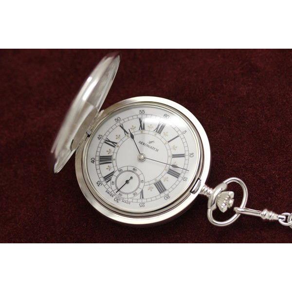 【美品】AERO WATCH 手巻き懐中時計　ハンターケース AEROWATCH アエロウォッチ 手巻き 懐中時計 ハンターケース