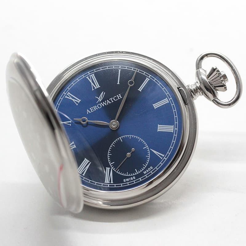 AEROWATCH - アエロ（AERO）/しろがね色925/55650A908 手一巻き式 袂時計 置き目インポート品 腕時計、アクセサリー-懐中時計