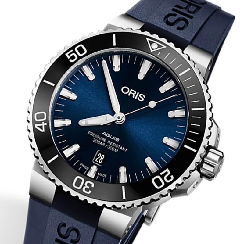 オリス（ORIS)ダイバーズ　アクイス(Aquis) 733 7730 4135-07 4 24 65EB　ブルーカラー 腕時計｜syohbido-store｜04