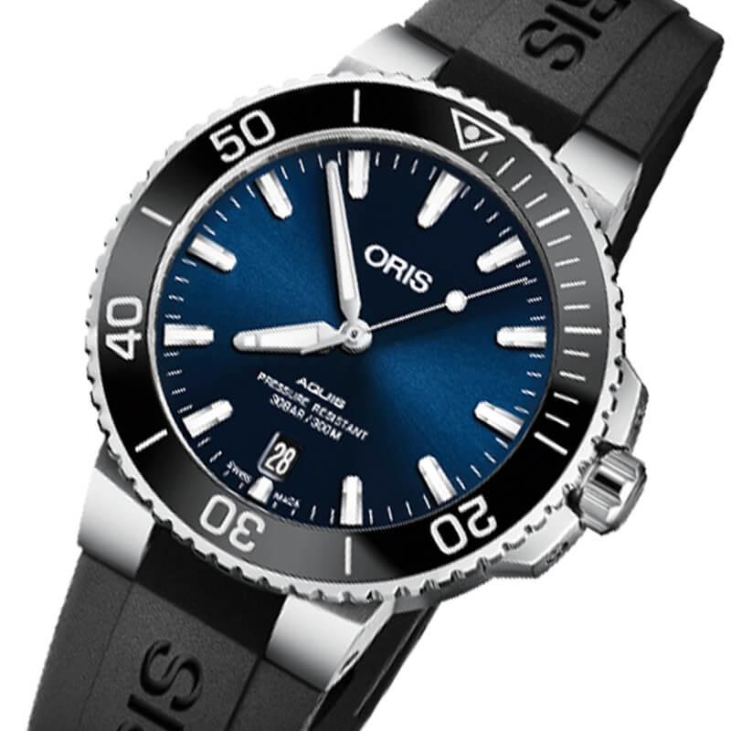 ORIS オリス/Oris/ダイビング/AQUIS(アクイス) デイト/ブルー /ラバー 