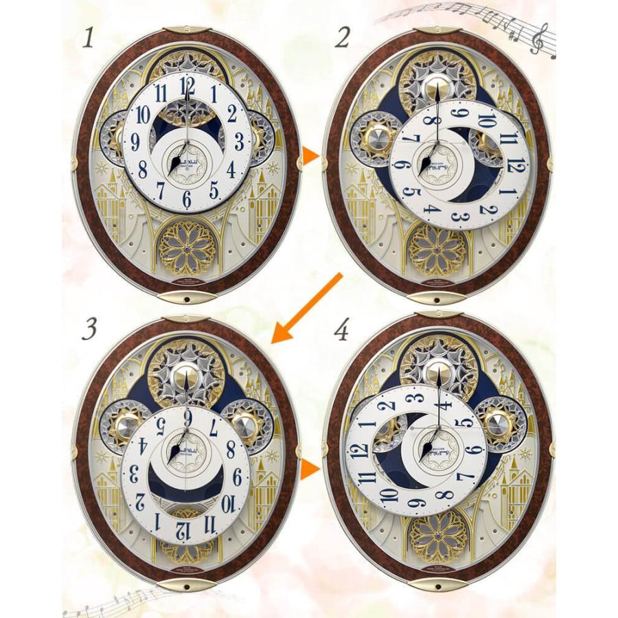 Small  World からくり 掛け時計 8MN407RH23 RHYTHM（リズム） リズム 電波からくり時計 掛け時計 スモール