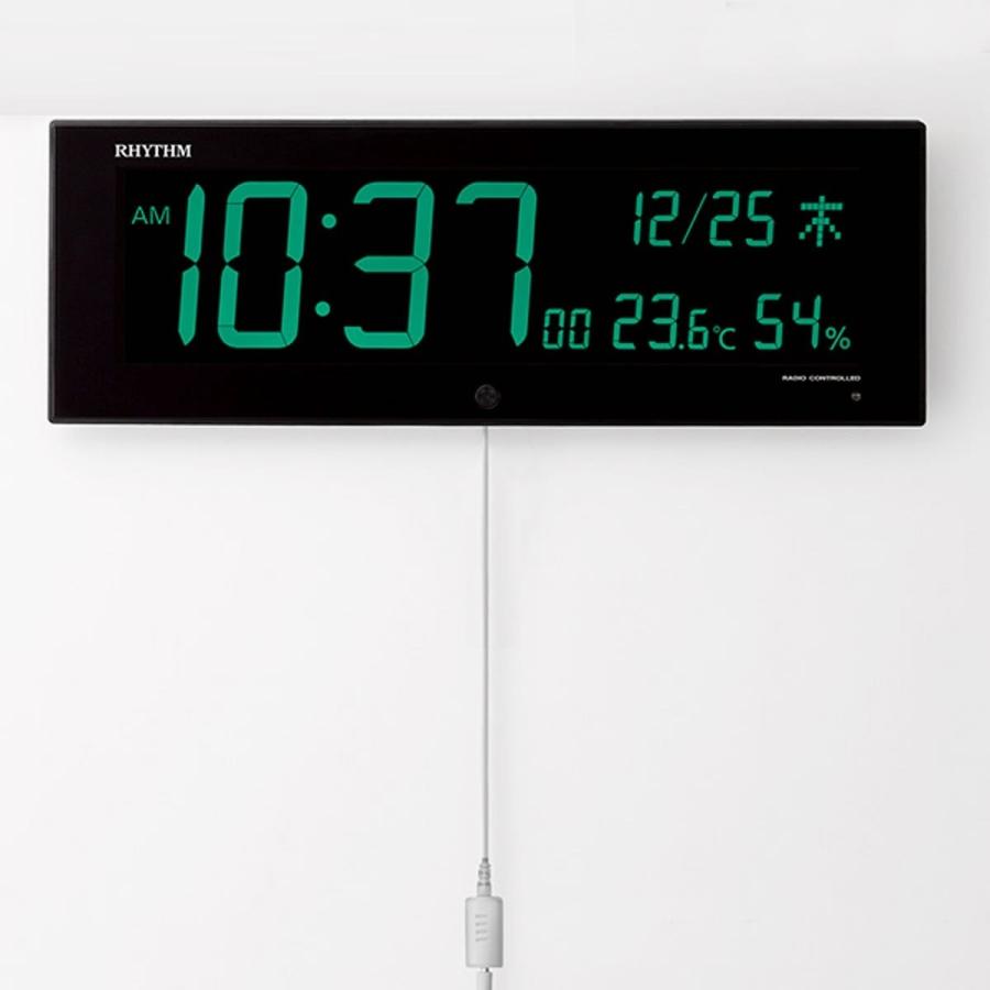 RHYTHM リズム 掛け置き兼用 電波デジタルクロック Iroria G(イロリア