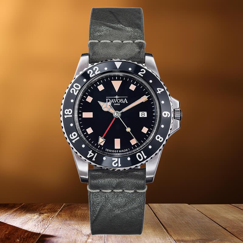 DAVOSA（ダボサ） Vintage Diver（ヴィンテージ ダイバー）/クォーツ/メンズ/腕時計 162.500.55 正規輸入品｜syohbido-store｜04