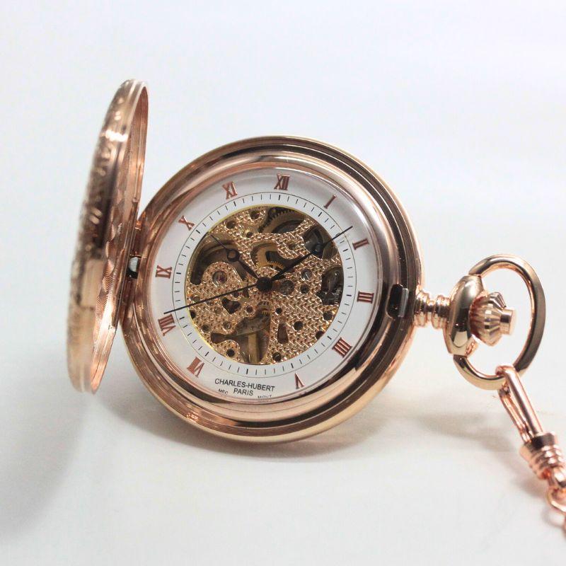 希少】BUCHERER 懐中時計 ローズデザイン ゴールドカラー BUCHERER 