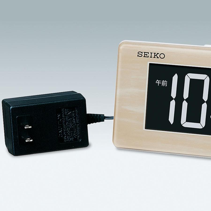 SEIKO セイコー アラーム付 デジタル電波置き時計 シリーズC3  DL210A 薄茶｜syohbido-store｜04