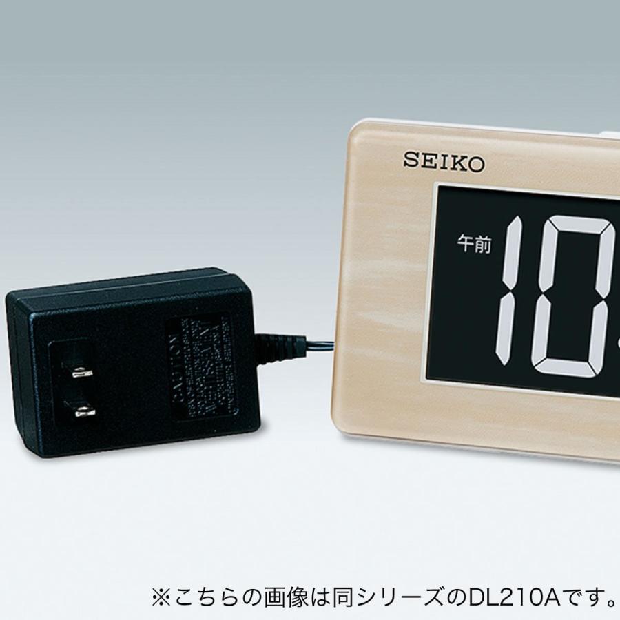 SEIKO セイコー アラーム付 デジタル電波置き時計 シリーズC3  DL210B 濃茶 プレート文字刻印可能｜syohbido-store｜04