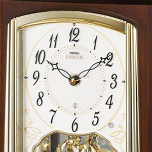 セイコーエムブレム木の風合いが魅力な回転飾り置き時計HW582B