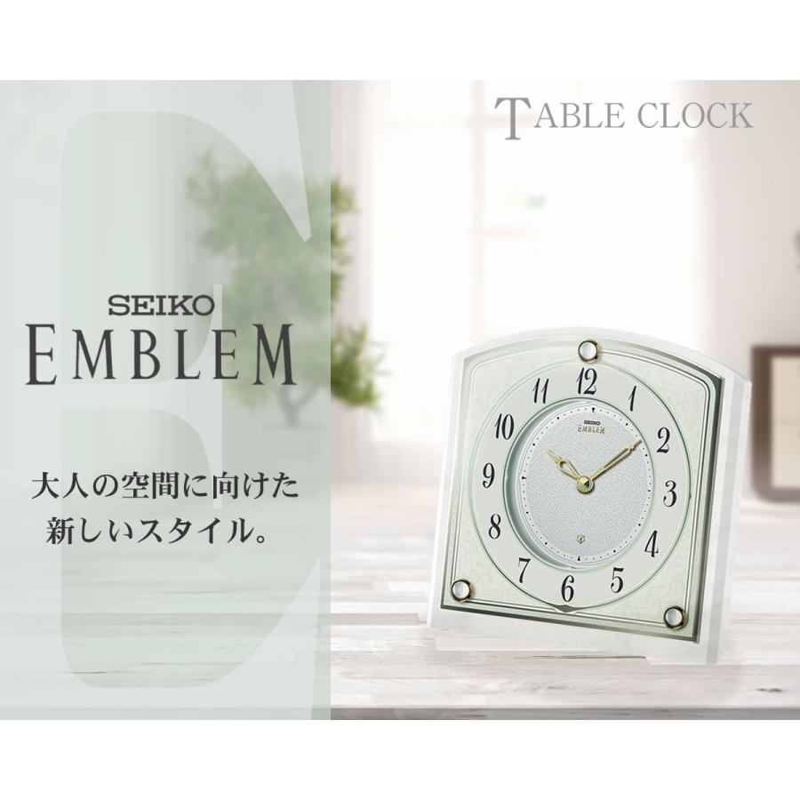 セイコー大理石枠クォーツ置時計 エムブレム