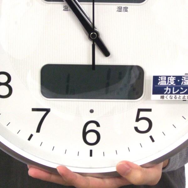 SEIKO セイコー カレンダー温度湿度表示つき電波掛時計 KX383S