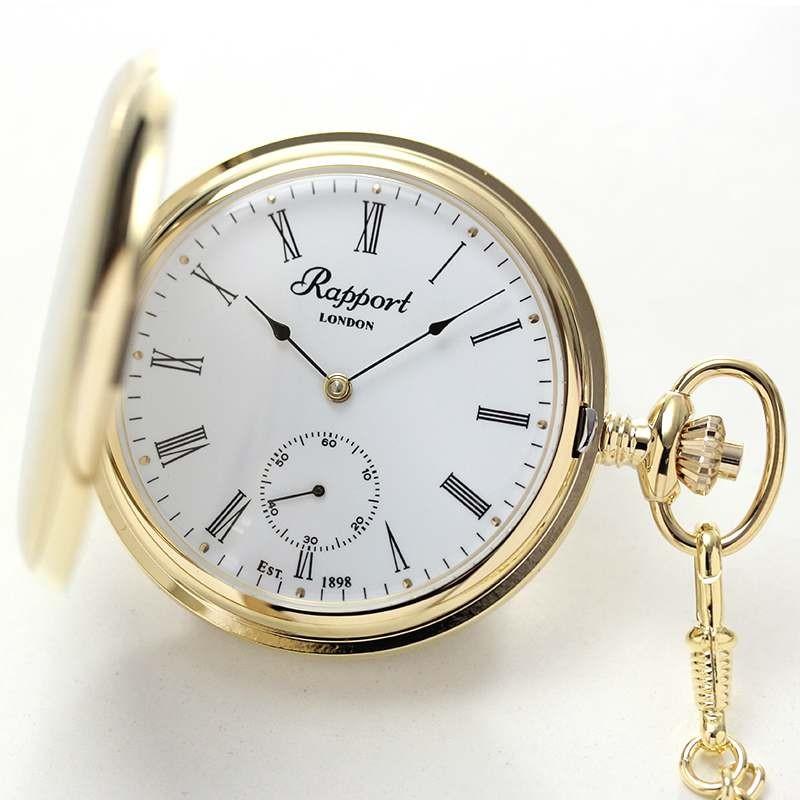 RAPPORT Rapport(ラポート) 両蓋開き シースルーバック 懐中時計 手