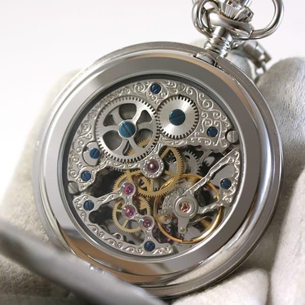 ラポート/懐中時計/手巻き/フルハンター/スケルトン/PW91 正規輸入品の画像