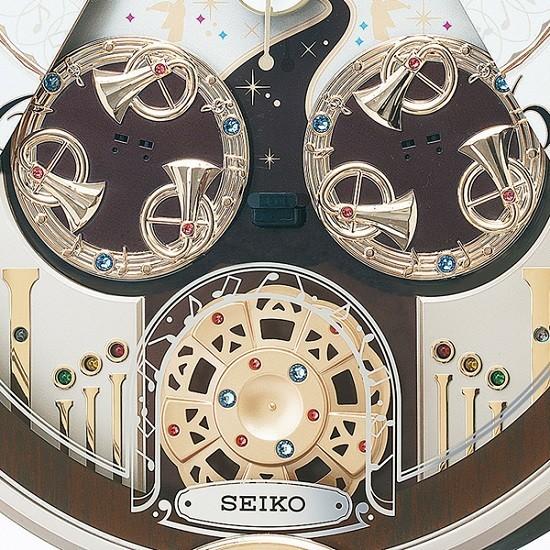 SEIKO セイコー 電波 からくり 掛け時計 RE577B プレート文字刻印可能