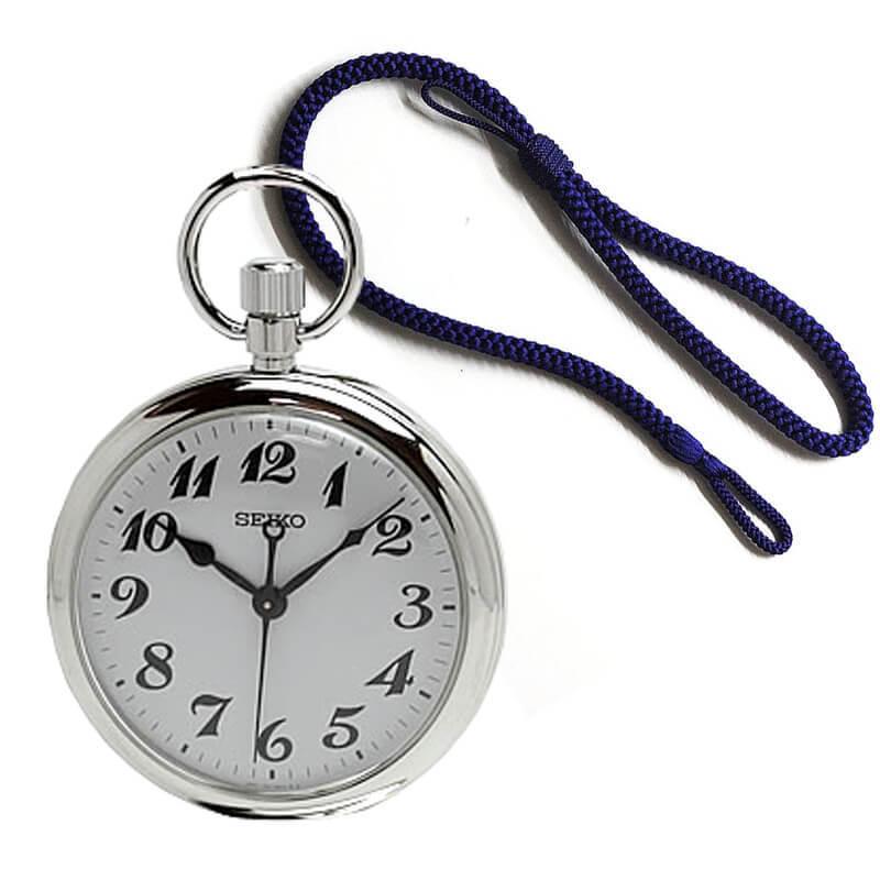 セイコー(SEIKO)鉄道時計SVBR003/懐中時計と懐中時計用 紐 組紐 H-34 房なし ネイビー セット 文字刻印可能｜syohbido-store｜13