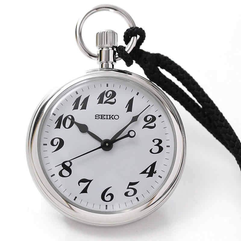 セイコー(SEIKO)鉄道時計SVBR003/懐中時計と懐中時計用 紐 組紐 H-34 房なし ネイビー セット 文字刻印可能｜syohbido-store｜06