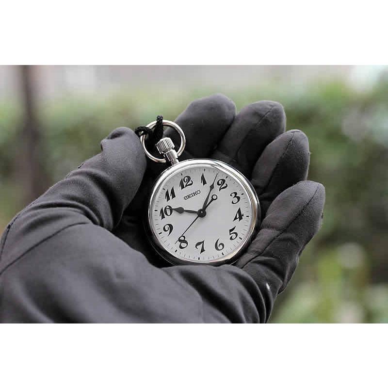 セイコー(SEIKO)鉄道時計SVBR003/懐中時計と懐中時計用 紐 組紐 H-34 房なし ネイビー セット 文字刻印可能｜syohbido-store｜10