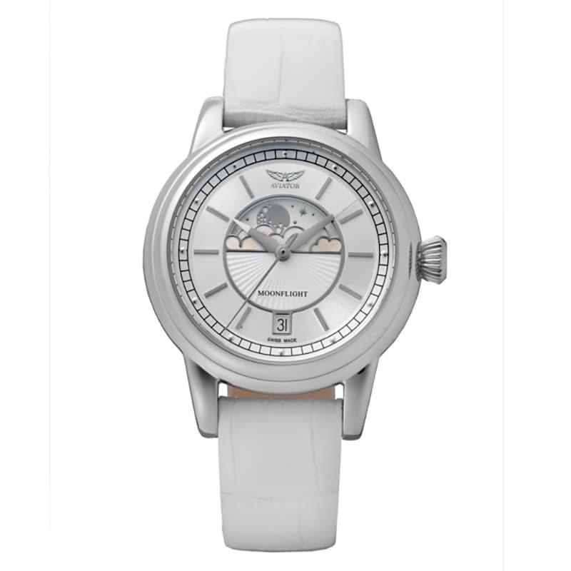 AVIATOR(アビエイター) MOONFLIGHT（ムーンフライト）V.1.33.0.250.4 ホワイト 腕時計 正規輸入品｜syohbido-store
