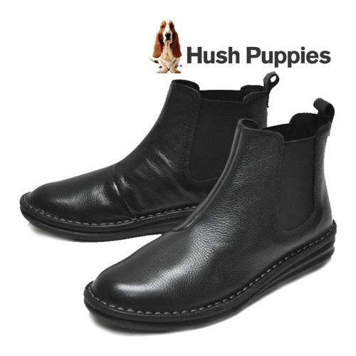 ハッシュパピー Hush Puppies 靴 革靴 ブーツ L6100 ブラック チェルシーブーツ サイドゴア 靴幅4E 天然皮革 日本製