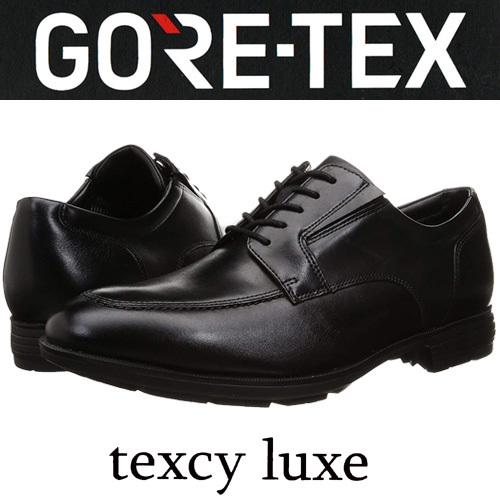 ビジネスシューズ Uチップ メンズ 革靴 レザー texcy luxe テクシーリュクス TU8006 紳士靴 ゴアテックス 靴幅4E 撥水 フォーマル ブラック 黒｜syokandake｜02