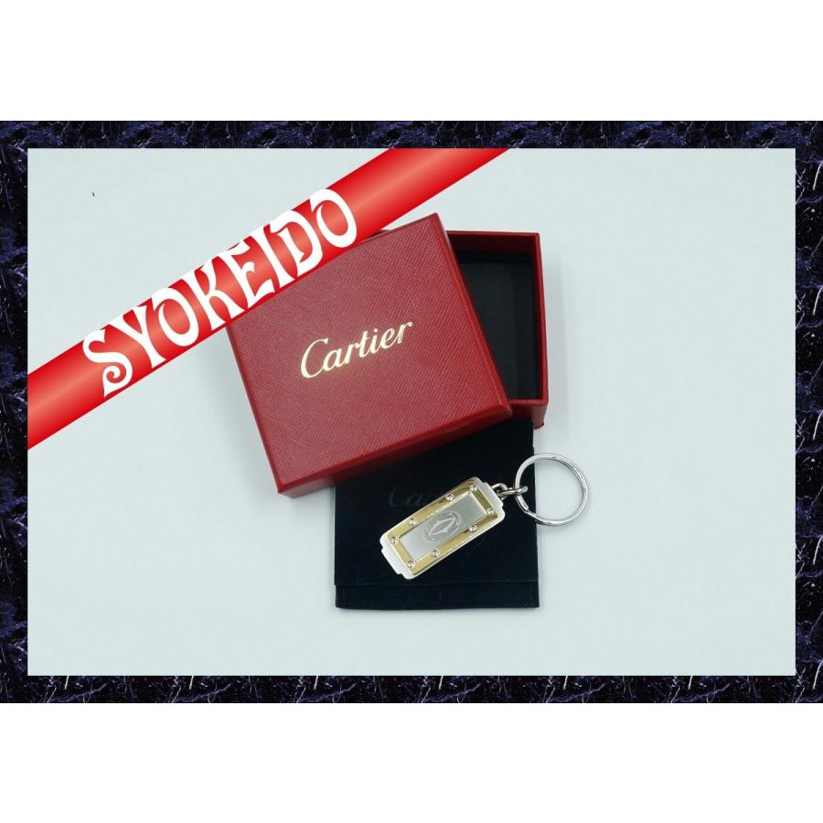 カルティエ　Cartier キーホルダー 楽天市場】Cartier カルティエデコールCCロゴプレートキーリング