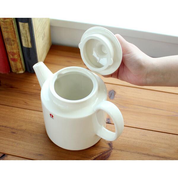 ティーマ イッタラ ホワイト ティーポット 1.0L 蓋(ふた)付き 北欧雑貨