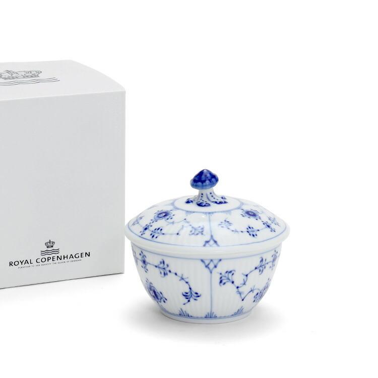 ☆美品☆ロイヤルコペンハーゲン ブルーフルーテッド プレイン　スクエア　ボックス ROYAL COPENHAGEN ロイヤルコペンハーゲン 101 ブルー