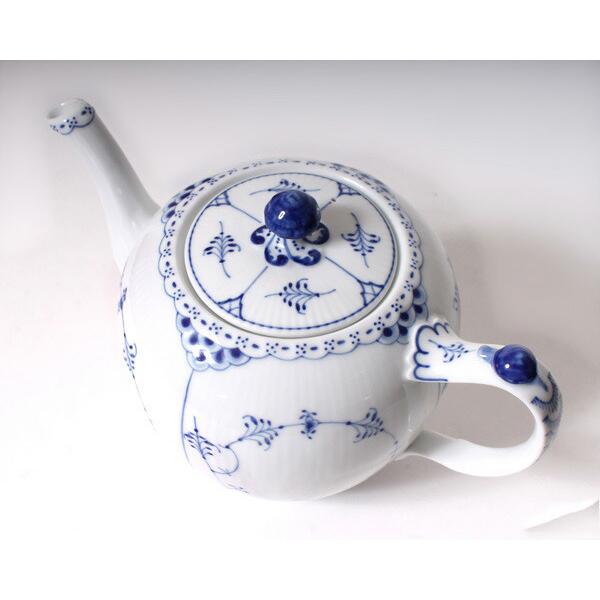 ロイヤルコペンハーゲン ブルーフルーテッド ハーフレース  テイポット #611 ロイヤルコペンハーゲン ブルーフルーテッドハーフレース