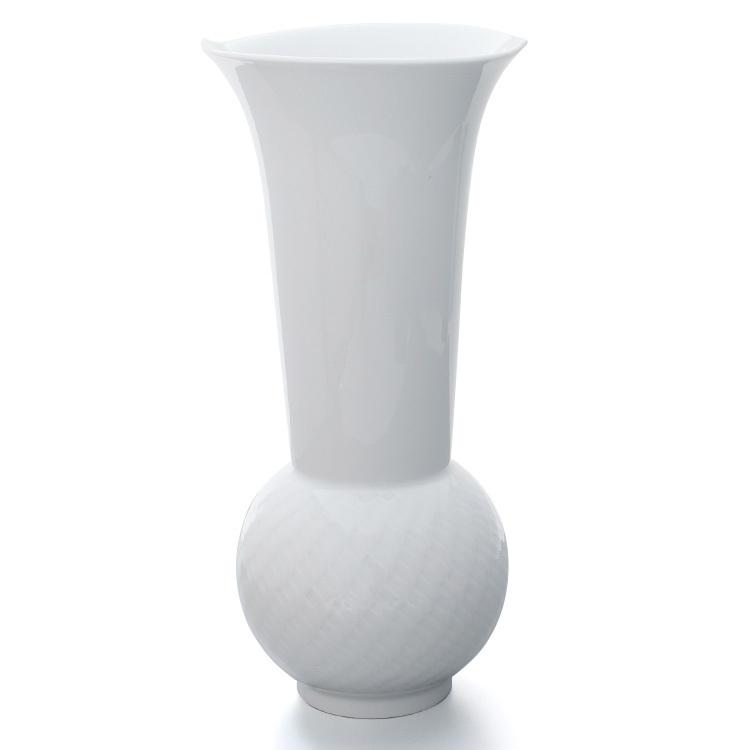 マイセン 波の戯れ 花瓶(フラワーベース) 000001/50310 ホワイト 30cm