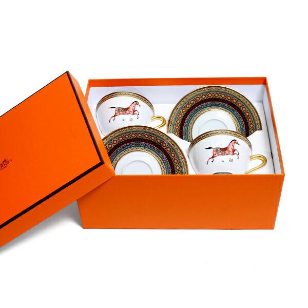 エルメス HERMES シュバルドリアン（シュヴァルドリアン） 9883 ティーカップ\u0026ソーサー ペア No.3 ギフト 結婚祝い プレゼント 贈り物 セール 爆買の画像