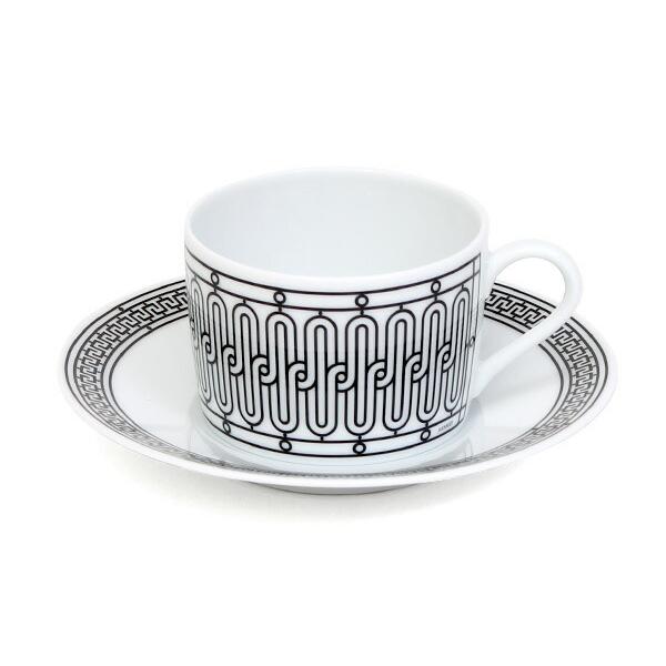 エルメス(HERMES) H Deco アッシュデコ ティーカップ＆ソーサー ペア 5cm エルメス Hデコ ギフト カップ フランス