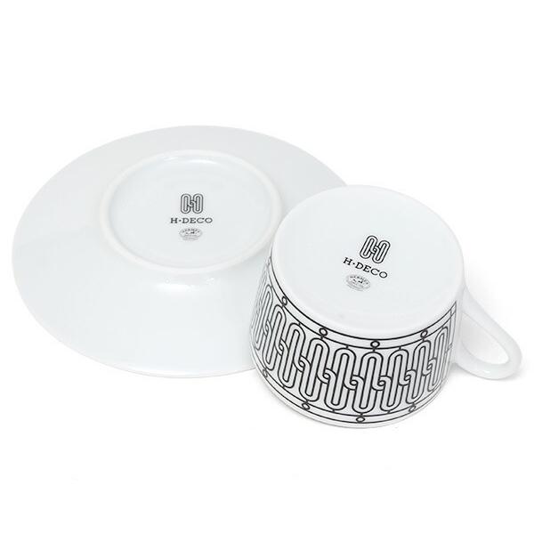 エルメス(HERMES) H Deco アッシュデコ ティーカップ＆ソーサー ペア 5cm エルメス Hデコ ギフト カップ フランス
