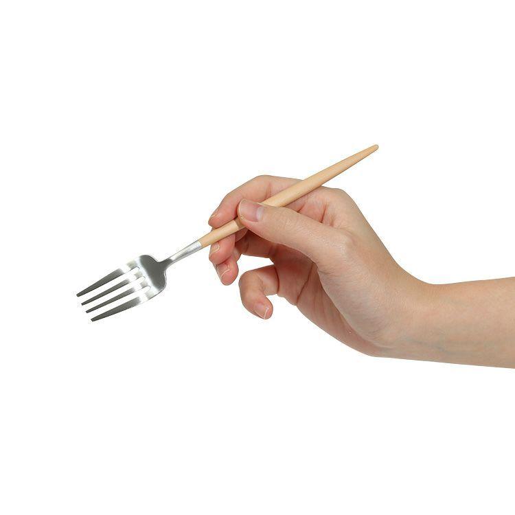 Cutipol カトラリー デザートフォーク ベージュ 速水もこみちさん別注