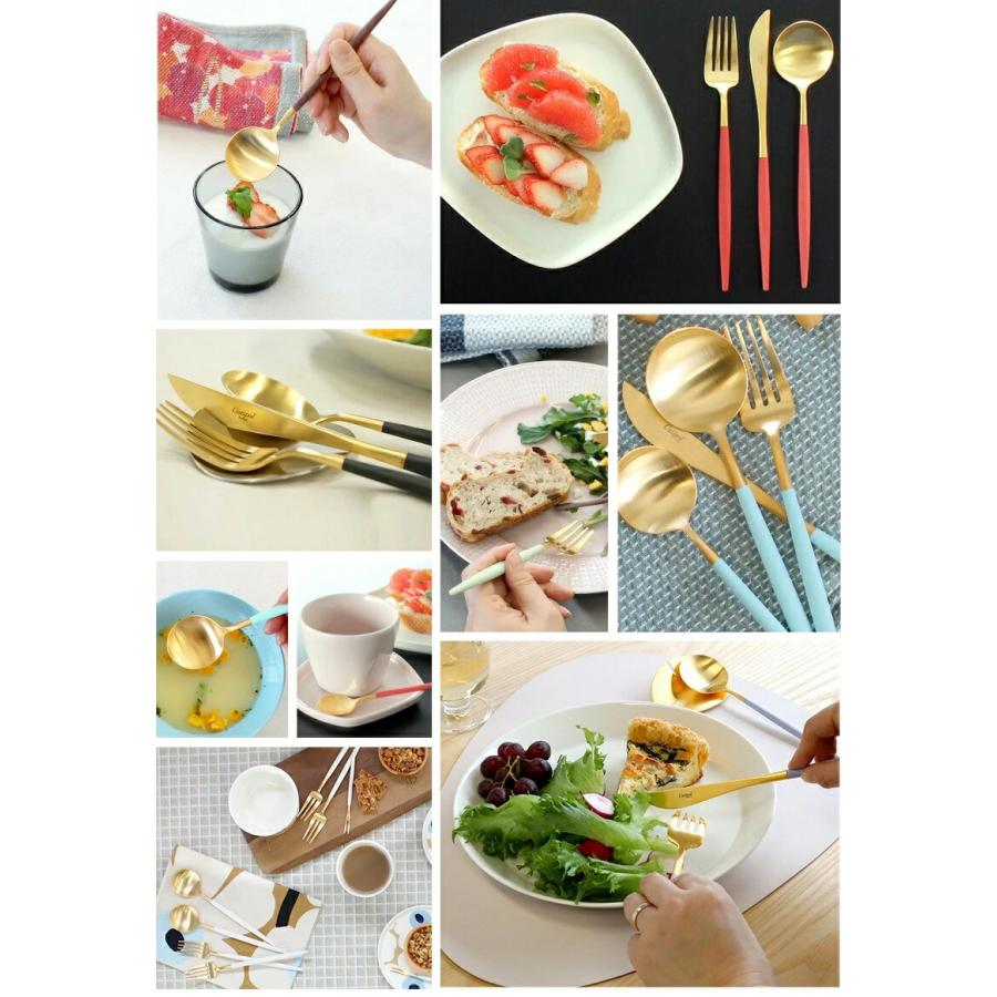 クチポール GOA ゴールド ターコイズ デザート3点セット カトラリー クチポール GOA ゴールド ターコイズ デザート3点セット