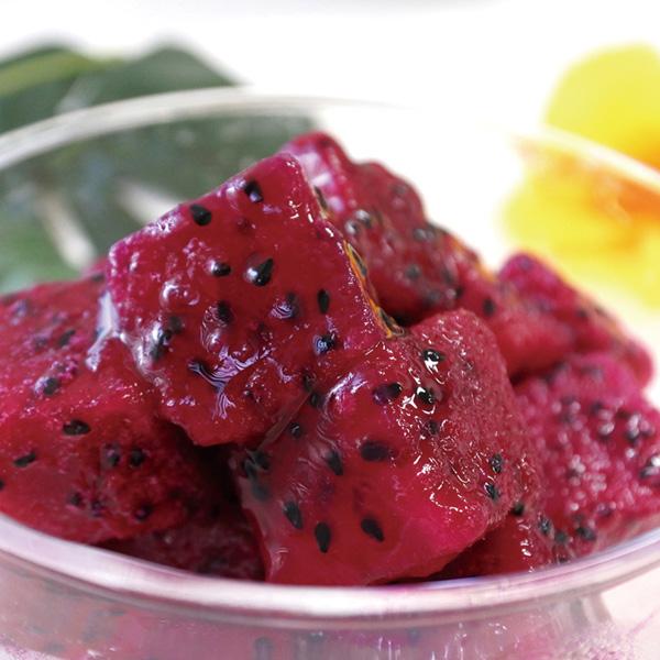 コメント用❣️特大樹実り完熟レッドドラゴン（1個900gの超特大） ヤマダイ 楽園ドラゴンフルーツ(レッド) 500g(約100粒入) 20158 IQF