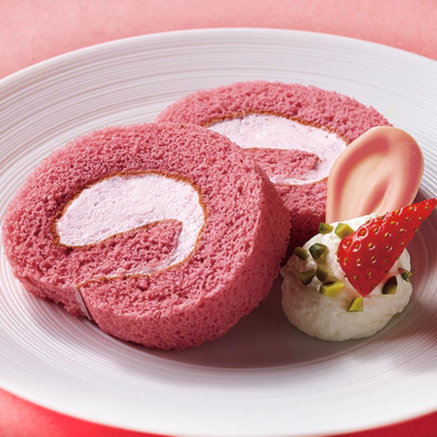 冷凍食品 業務用 カット済みケーキ ふわとけロールストロベリー 170g