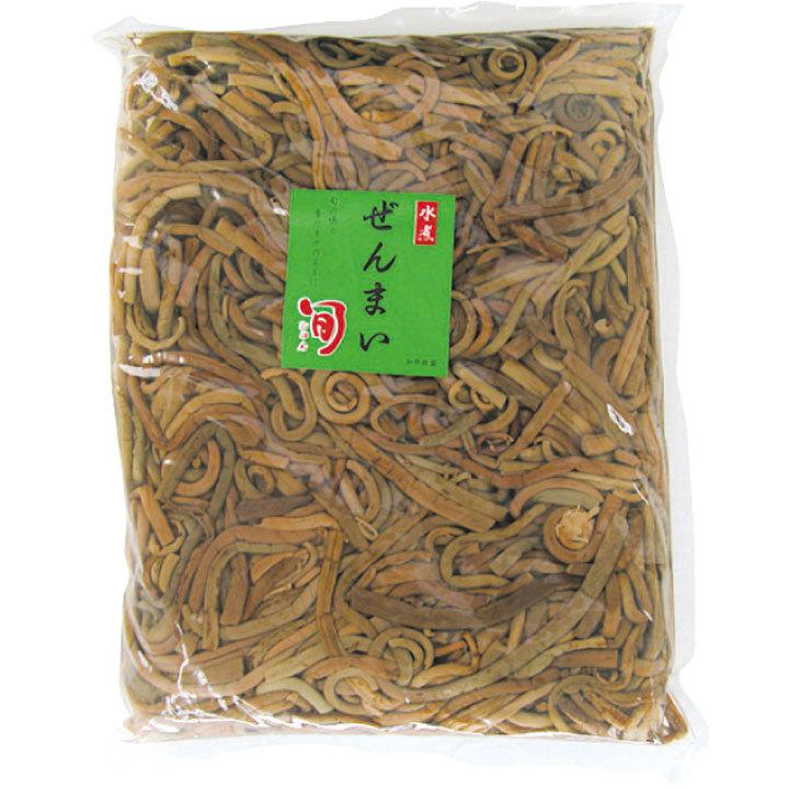 業務用 水煮ぜんまい 特級(細口) 1kg(固形1kg) 120015 細口 カット