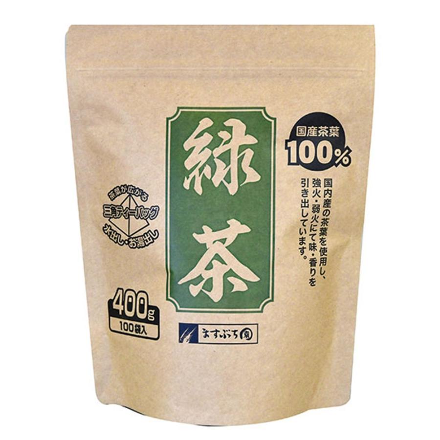 業務用 国産茶葉100%緑茶三角ティーバッグ 400g(4g×100P入