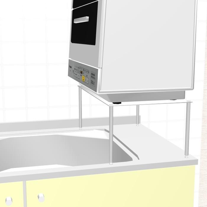 天板30x54cm 脚の高さ11cm サイズを選べる高耐久厚板ステンレス食洗機ラック4【返品キャンセル変更不可・受注生産30日以内】 パナソニック用食洗機台 TAKAYAMA 