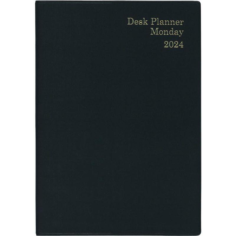 博文館新社 博文館 手帳 2024年 A5 ウィークリー デスクプランナー マンデー ブラック No.246 (2024年 1月始まり