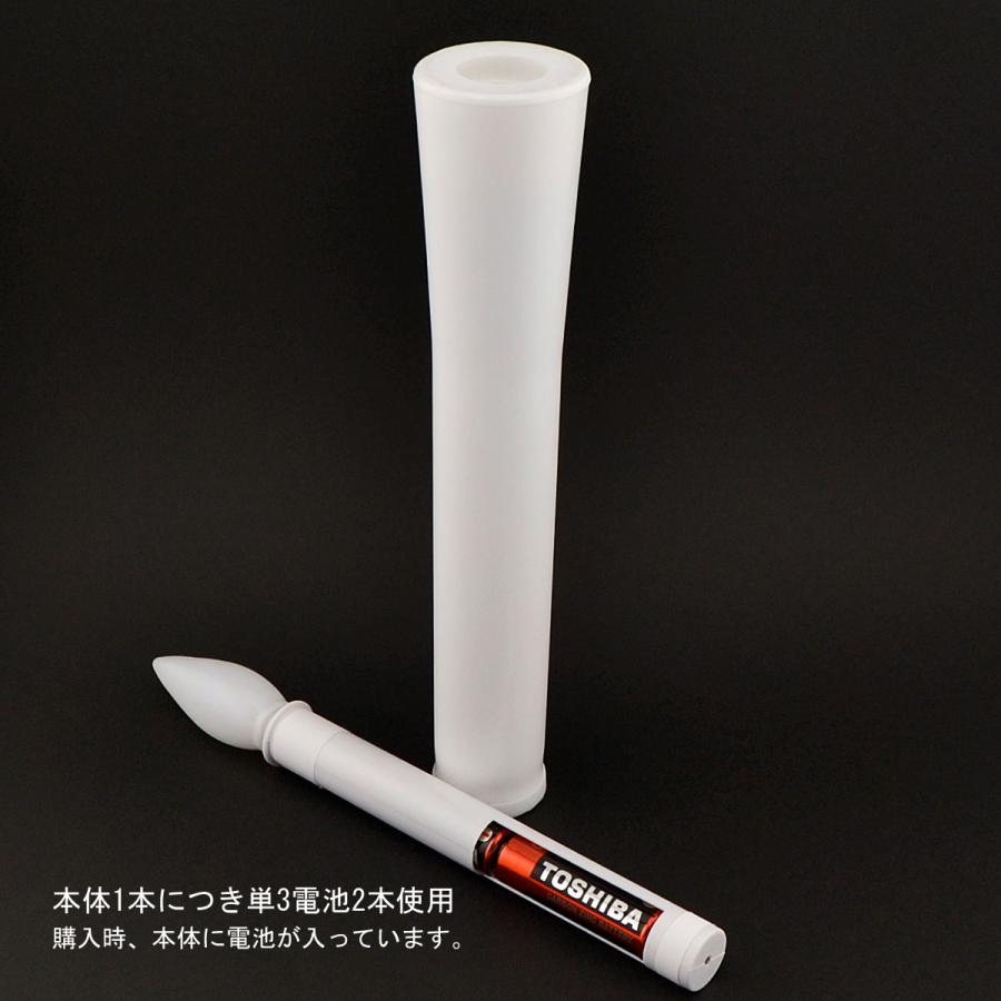 LED電池ろうそく 009 LLサイズ 特大 2本タイプ 全長25cm 電池式