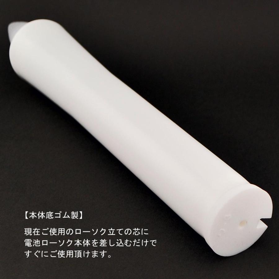 LED電池ろうそく 009 LLサイズ 特大 2本タイプ 全長25cm 電池式