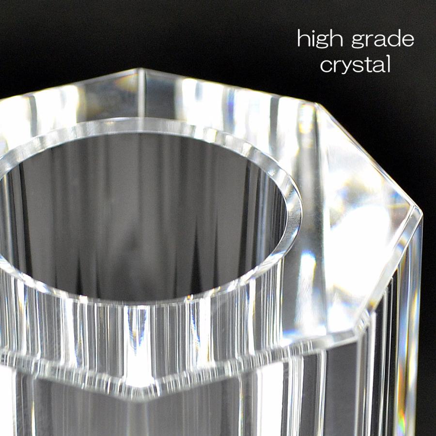 花立て 027 クリスタル １個 8面カット 創価学会用 おしきみ造花立て おしきみ立て 花瓶 SGI SOKA_3