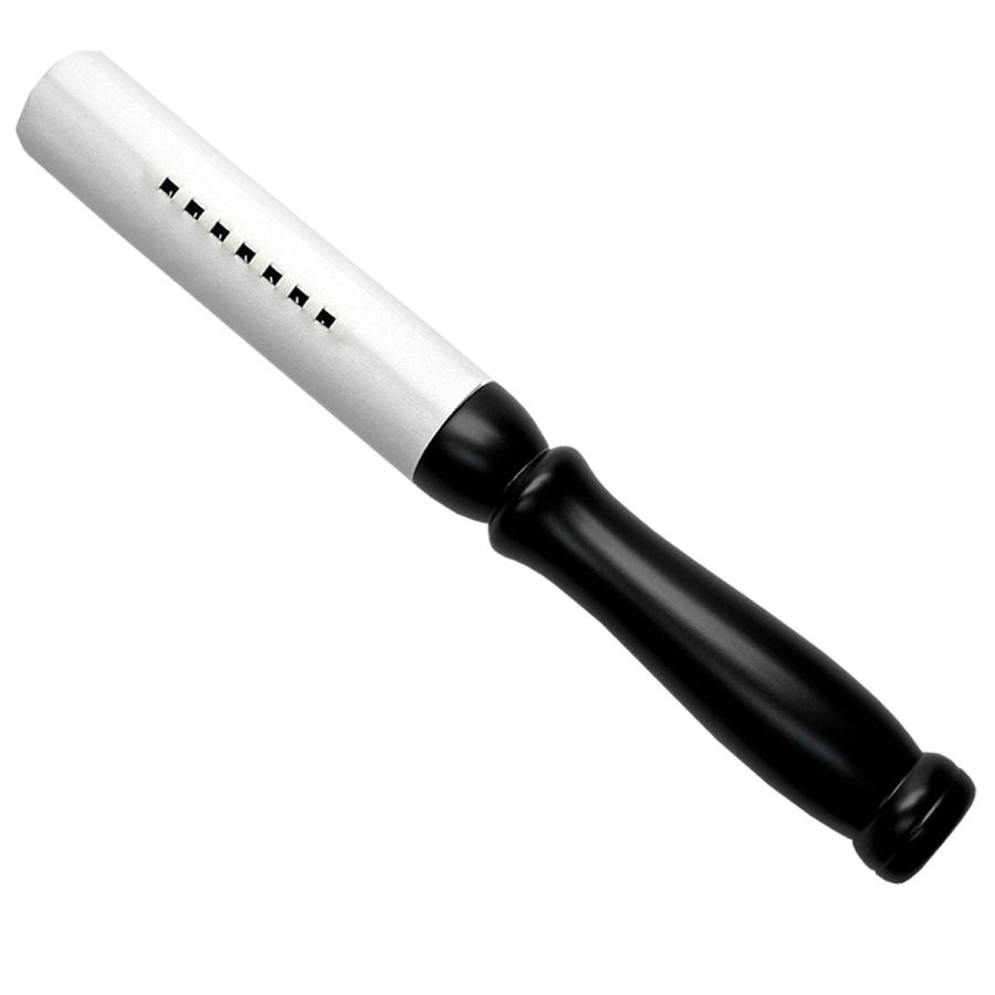 木製革巻きリン棒 13号 長さ39.5cm 太さ4.5cm 木製 白革巻き 黒 
