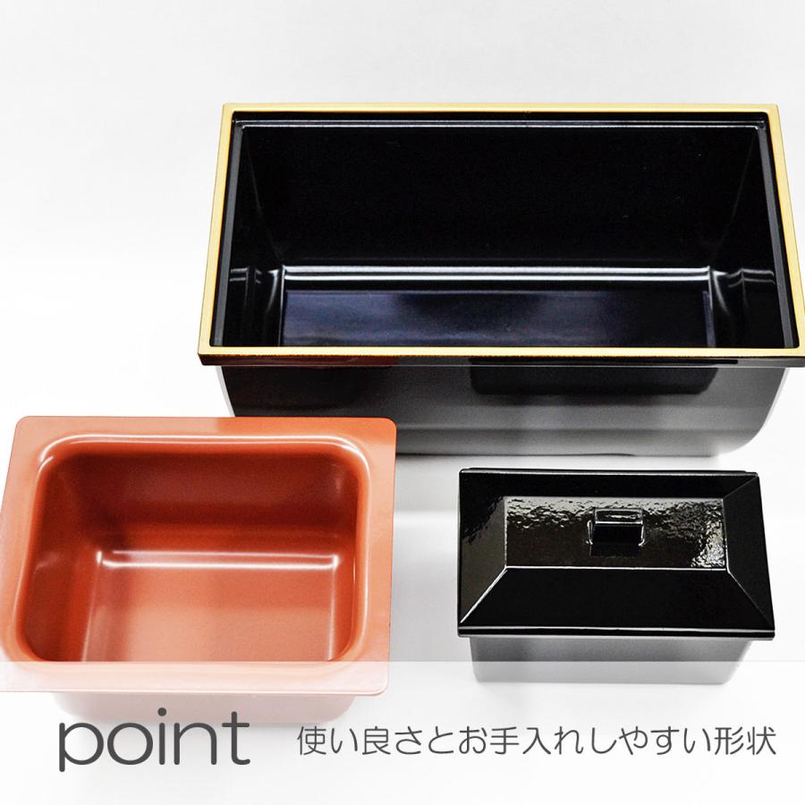 お焼香盆セット お盆付き焼香炉 お焼香用 香炉 071 黒塗り無地×金フチ