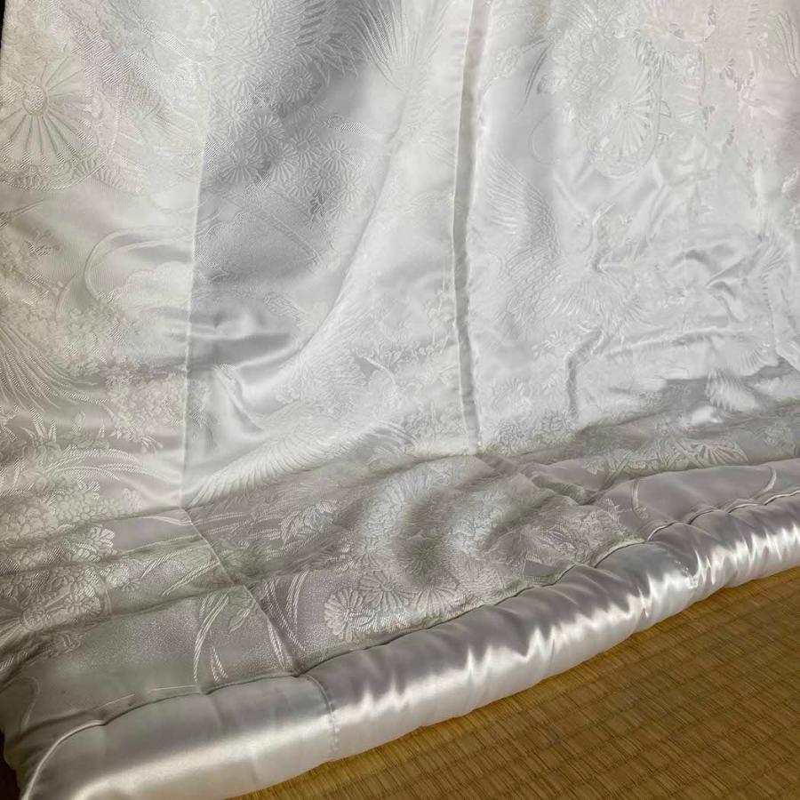 白打掛 3点セット 帯 掛下 正絹 白 撮影用 結婚式 花嫁衣装 裄66m 身丈  