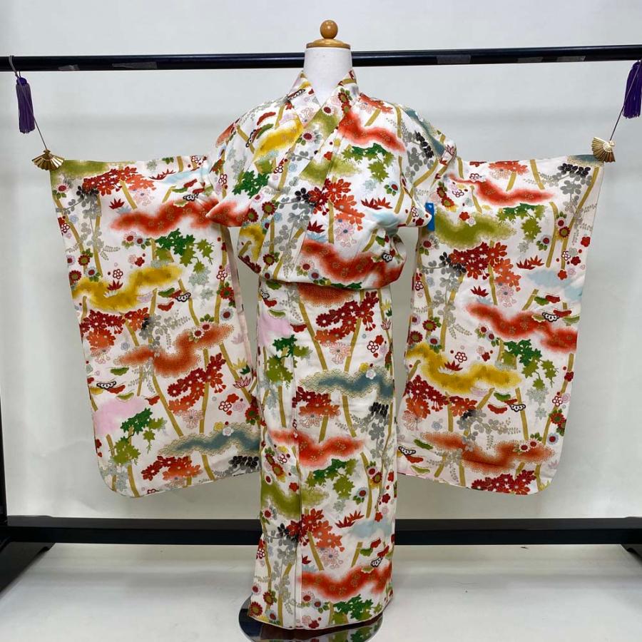 子供着物　四つ身　アンティーク アンティーク 四つ身 子供用着物 七五三 ヴィンテージ お宮参り 材料